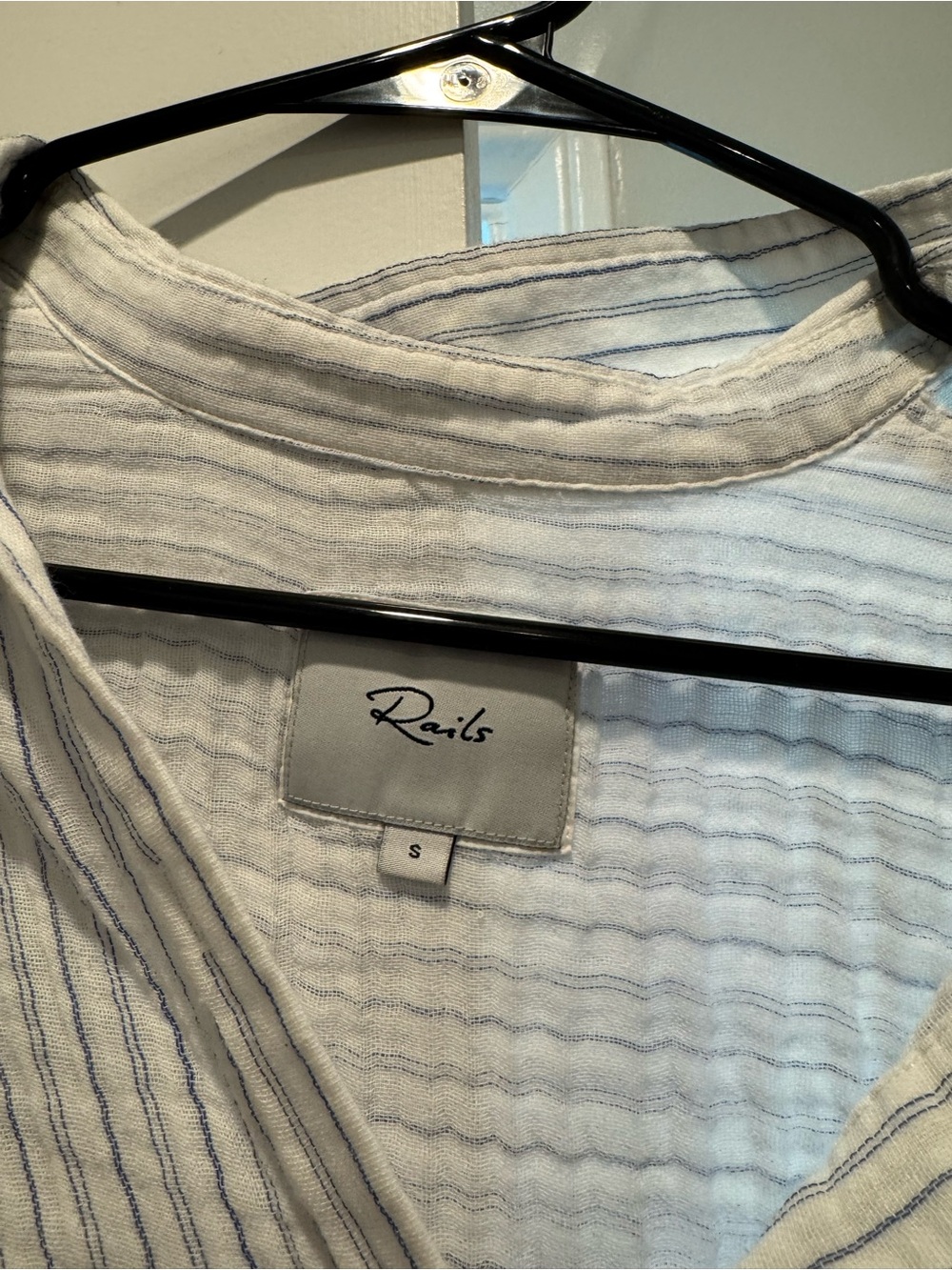 Rails White and Light Gray Striped Button-Down Shirt - Picture 2 of 4